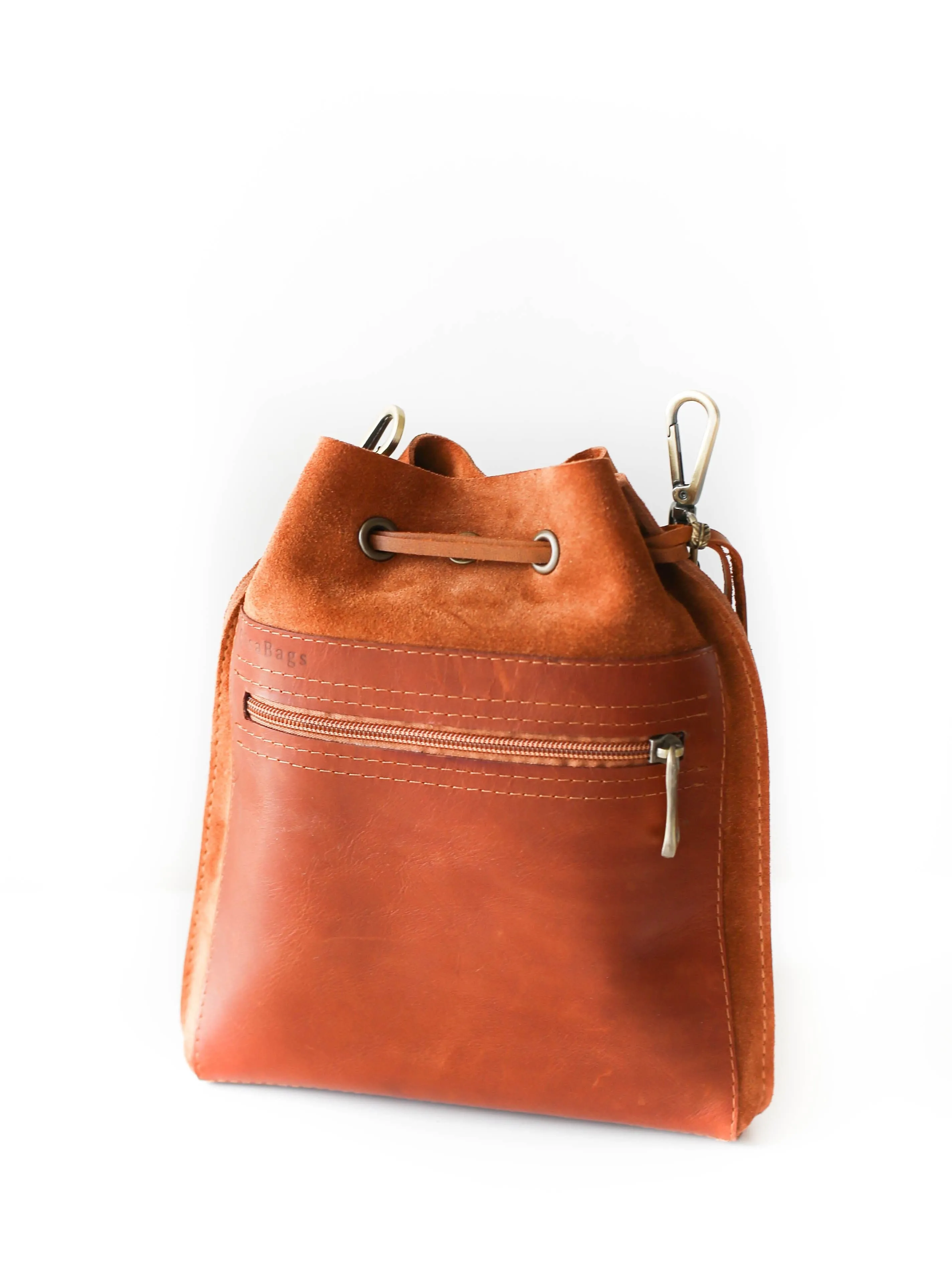 Men's Leather Bag - Men's Belt Bag - Brown