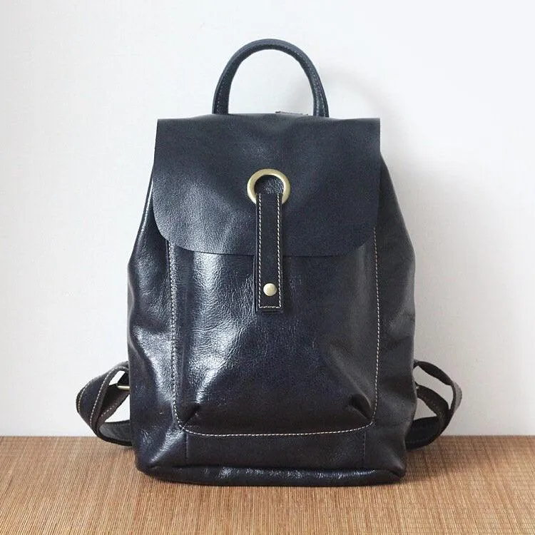 Minimalist Backpack Purse for Women | SOFT GENUINE LEATHER | Available in Black, Tan and Coffee | Real Leather Backpack Purse | Gift For Her