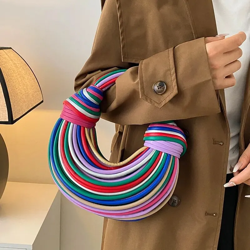 Multicolor Noodle Shape Tote Bag