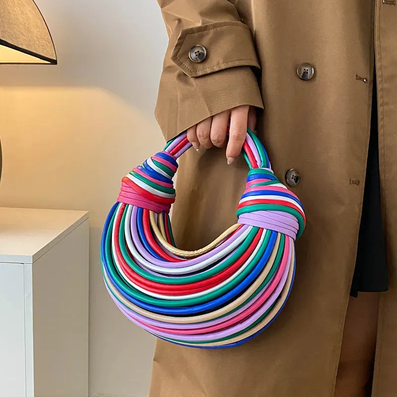 Multicolor Noodle Shape Tote Bag