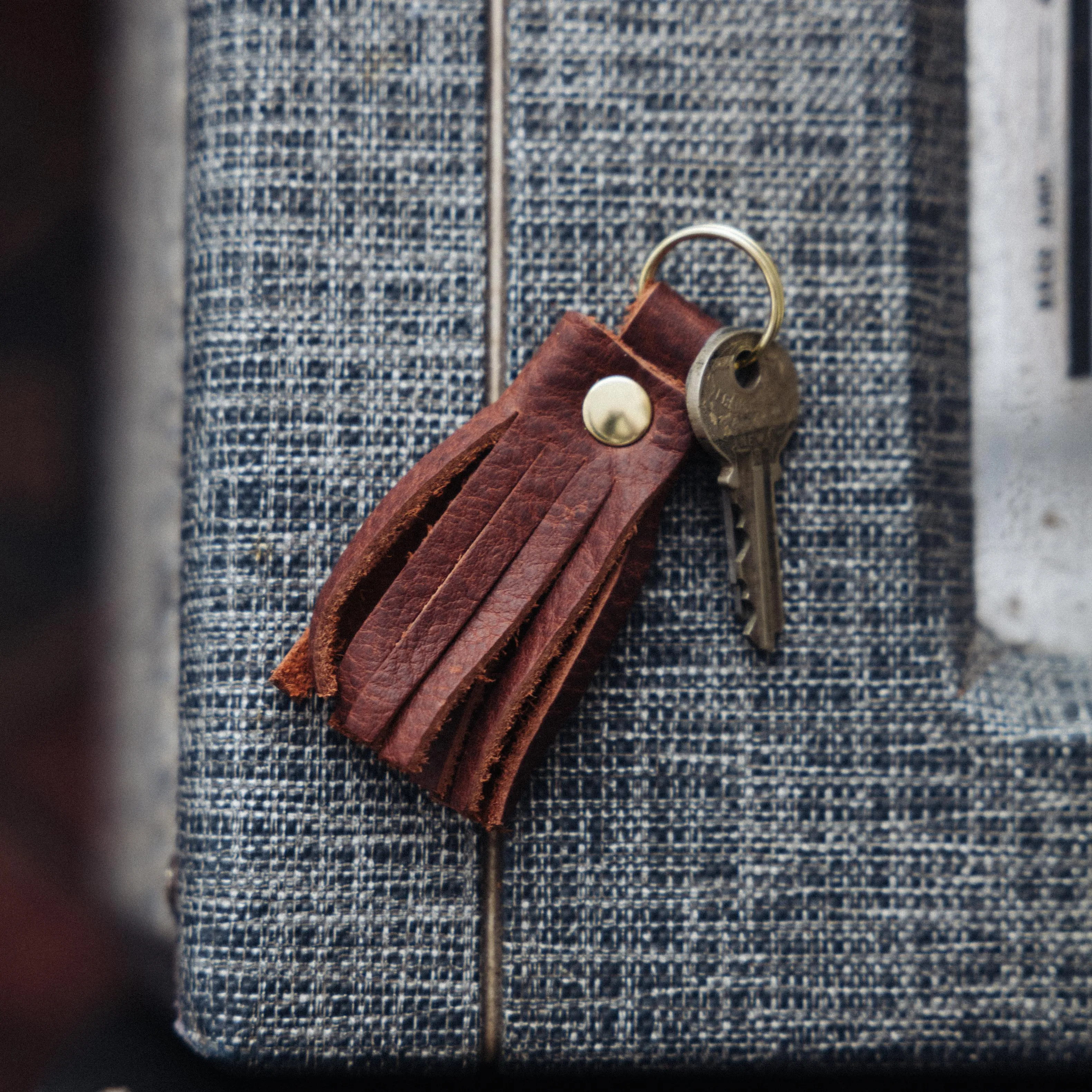 Navy Kodiak Tassel Keychain