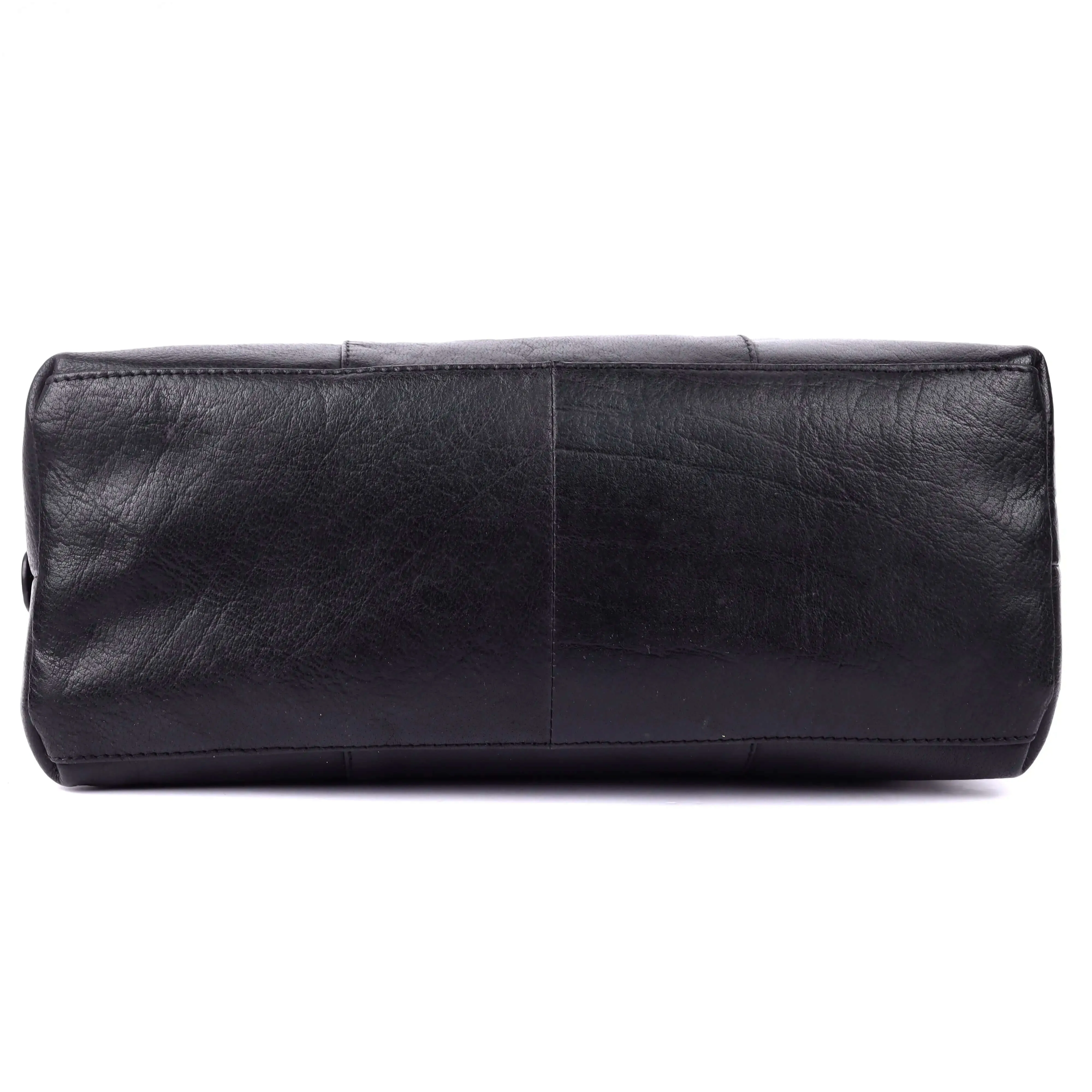 New Design Black Leather Wash Bag for Travel