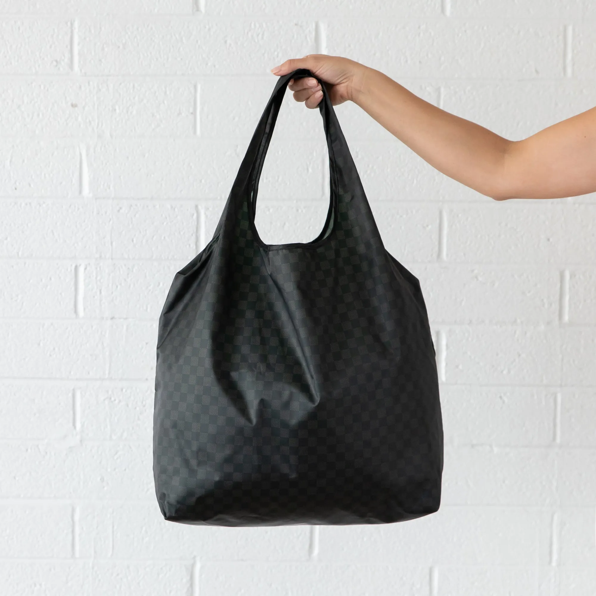 Packable Tote Bag: Rich Black