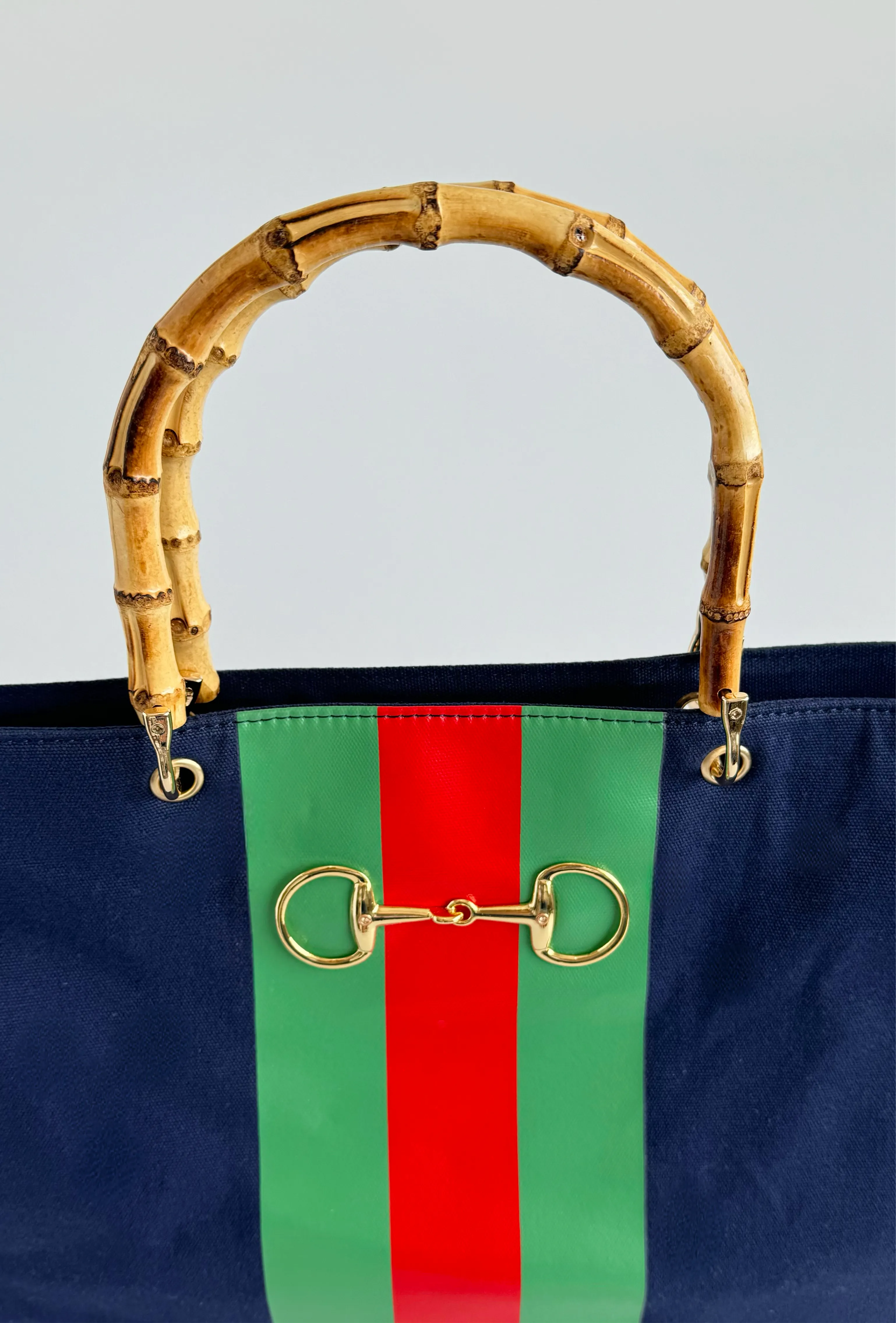 Palermo Bamboo Handle Horsebit Bag