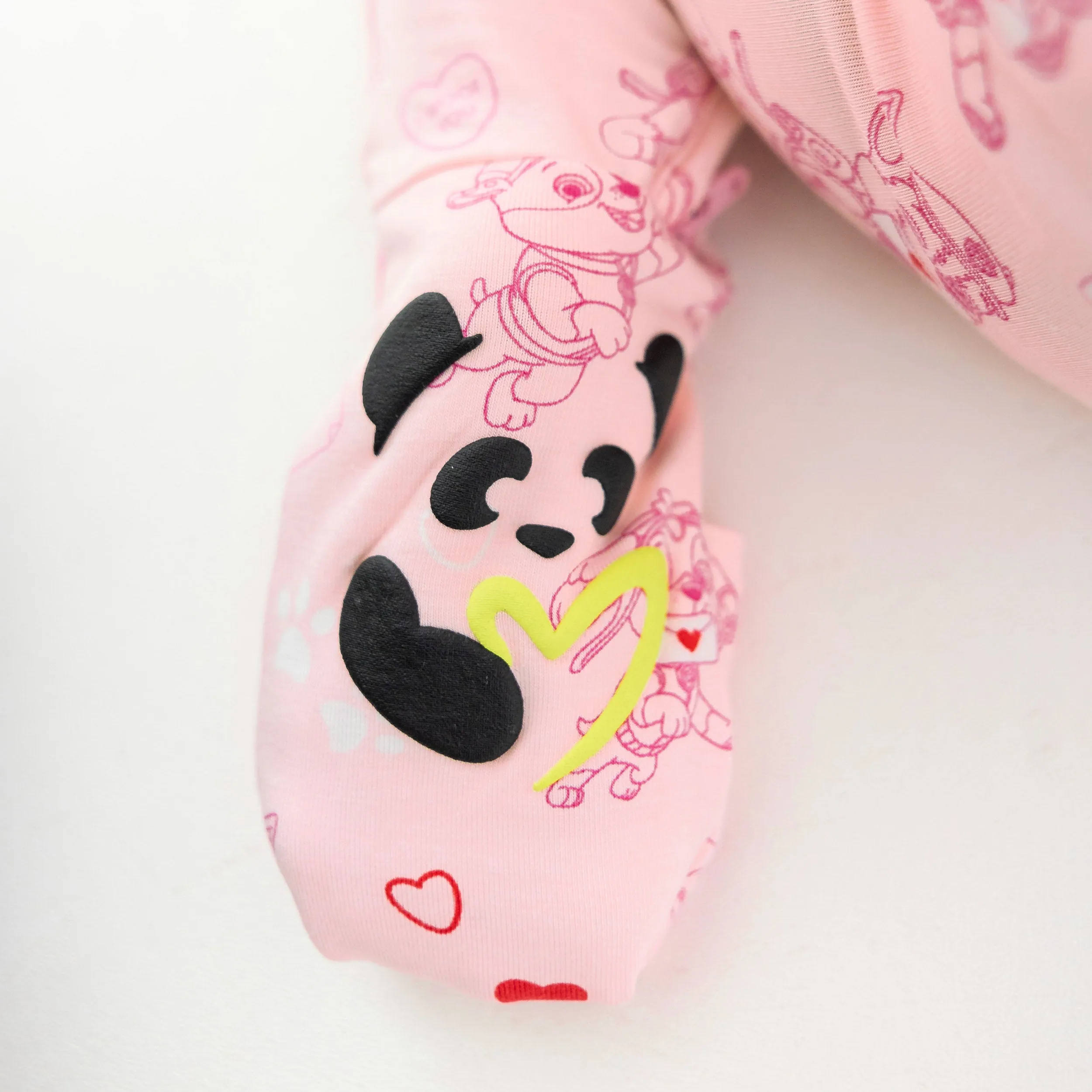 PAW Patrol: Valentine's Pink Bamboo Convertible Footie