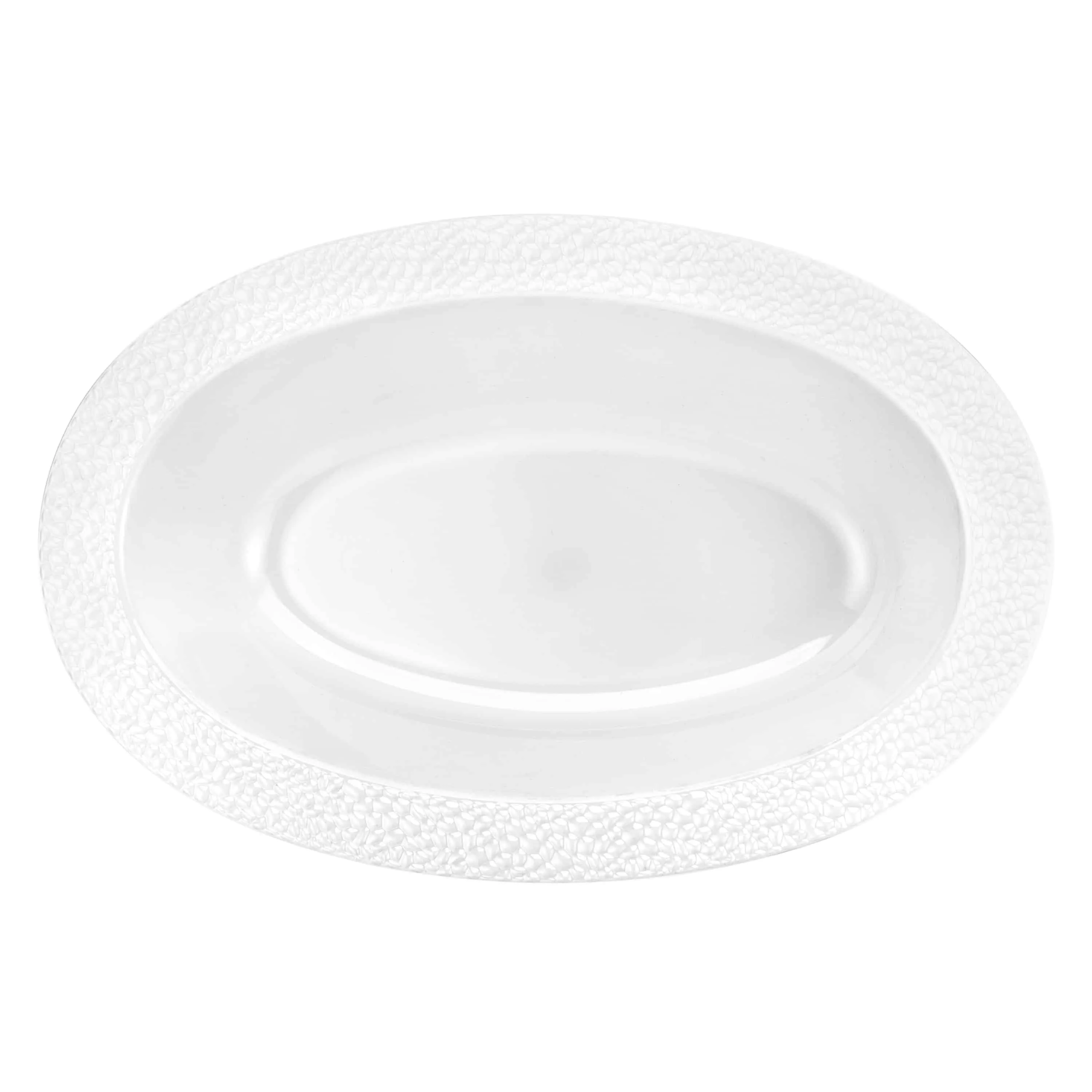 Pebbled Premium Plastic Oval Serving Bowls