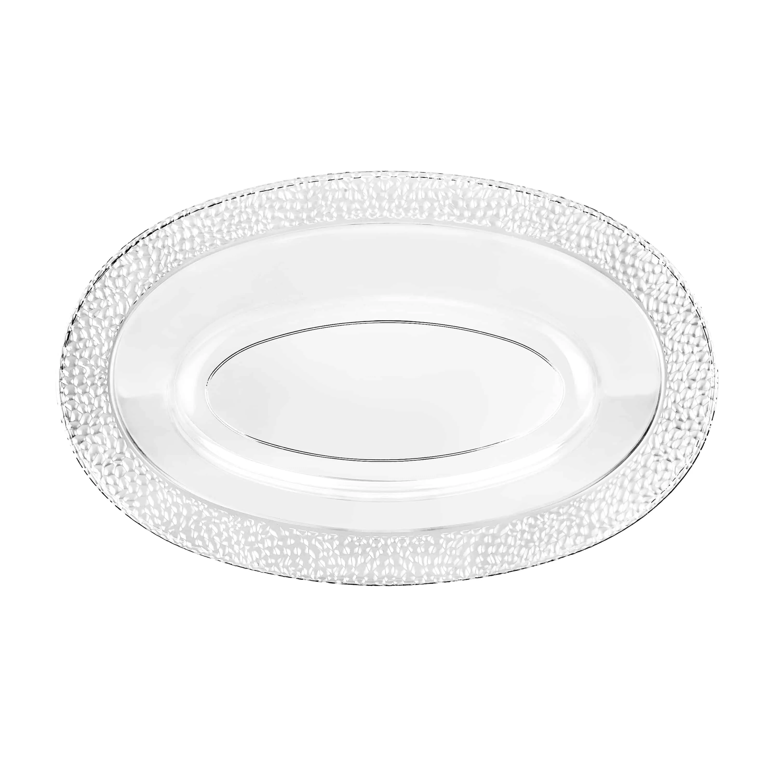 Pebbled Premium Plastic Oval Serving Bowls