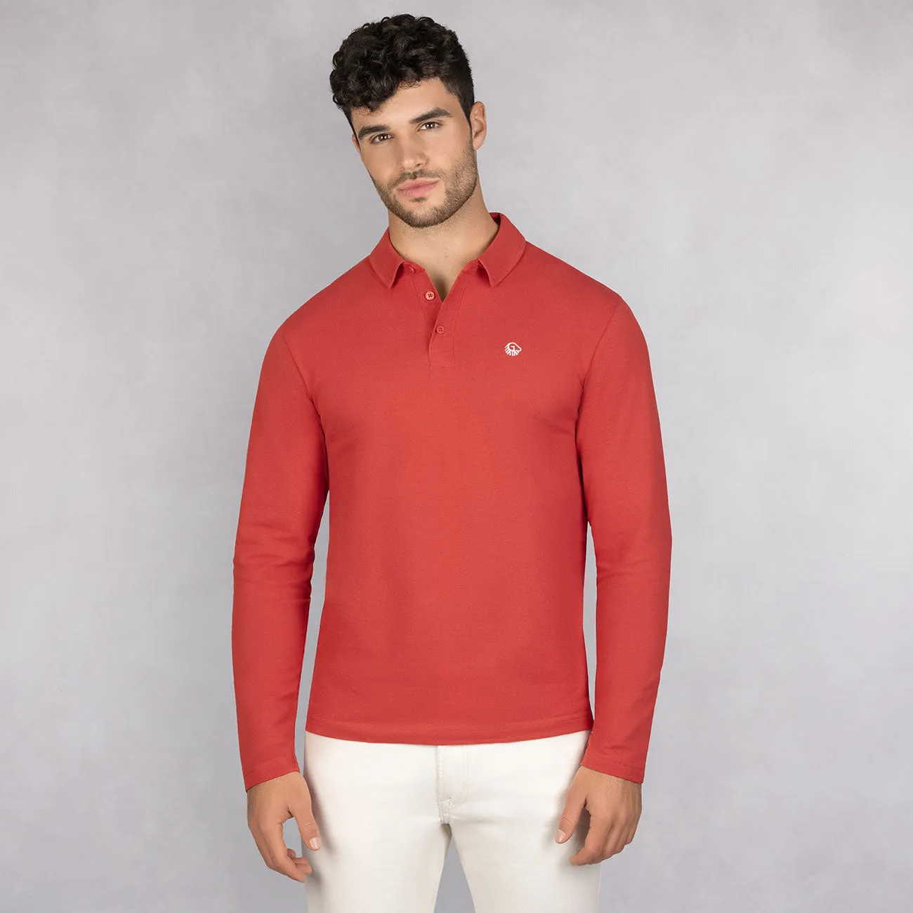 Polo Shirt Organic Cotton Longsleeve Men