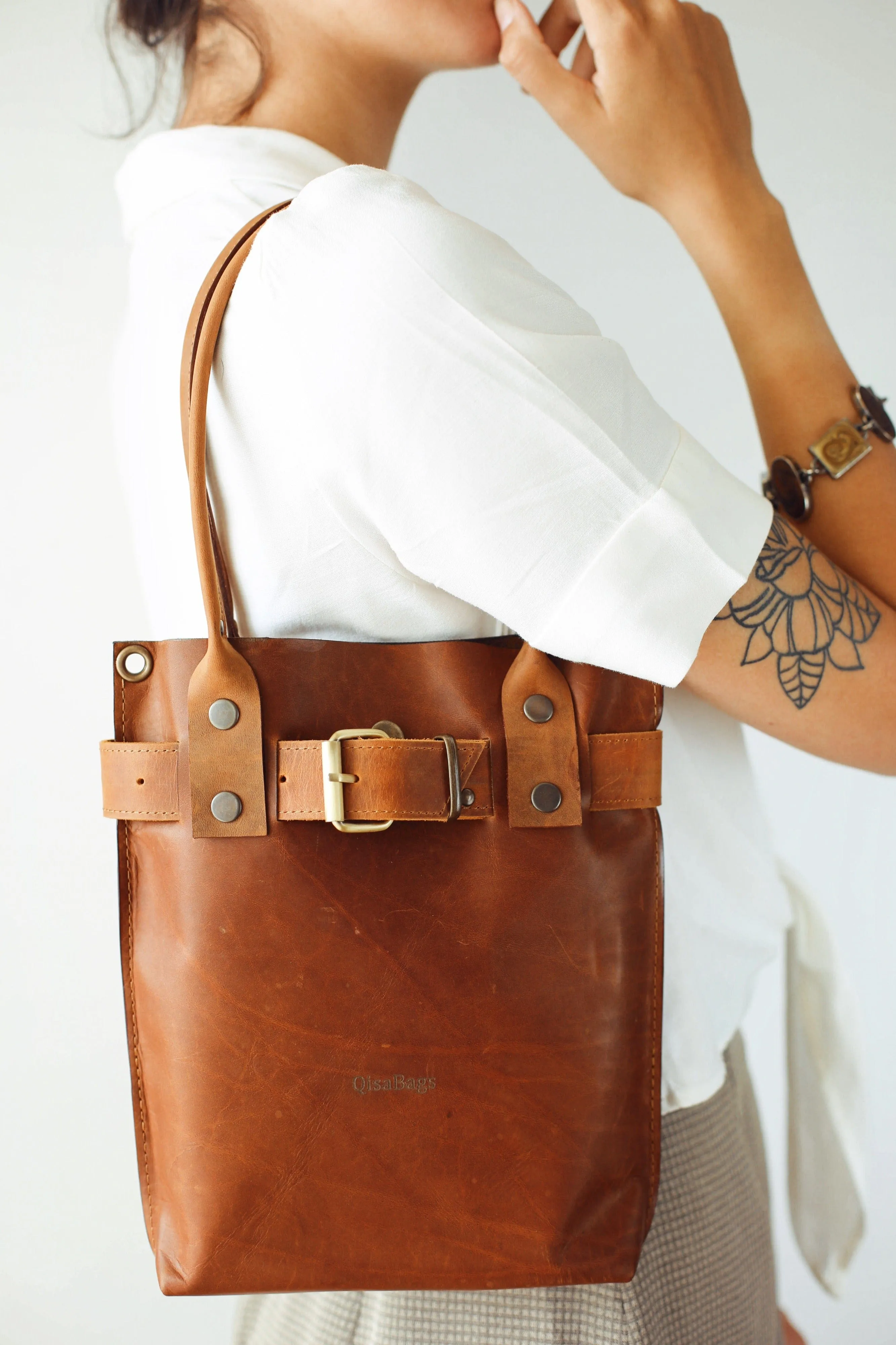 Small Brown Leather Handbag