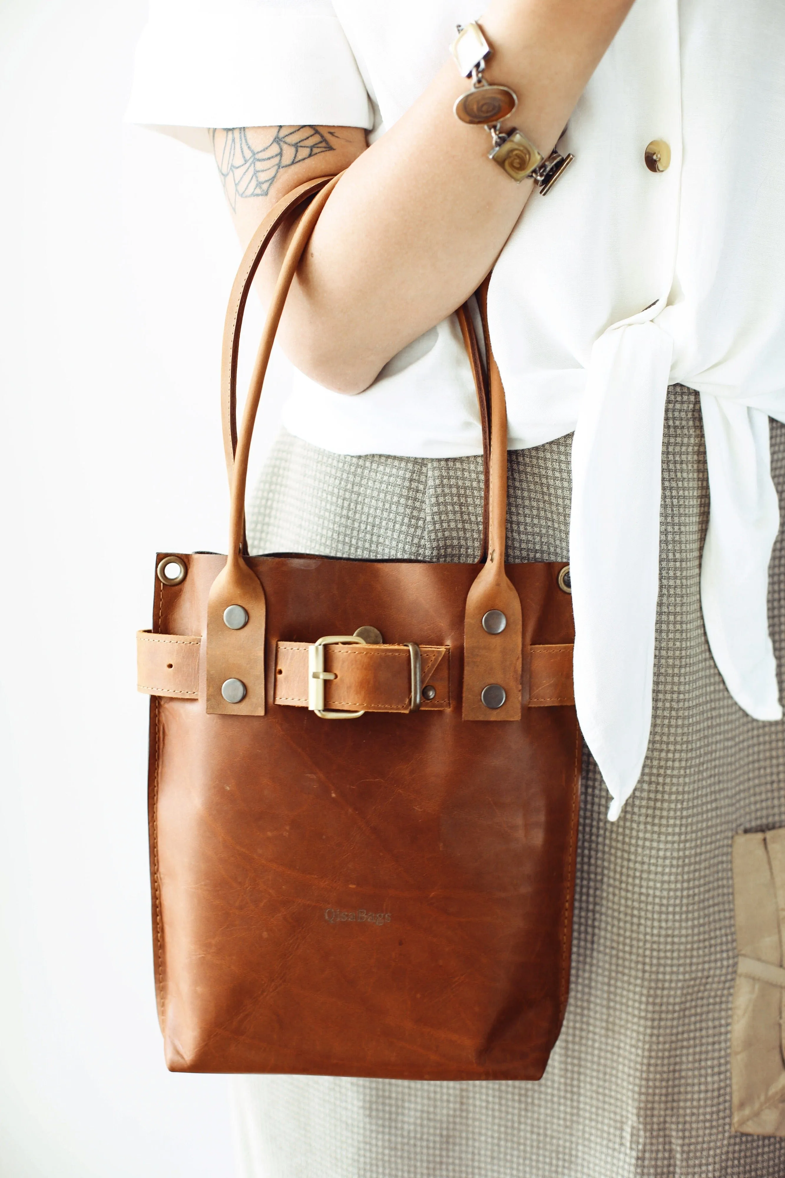 Small Brown Leather Handbag