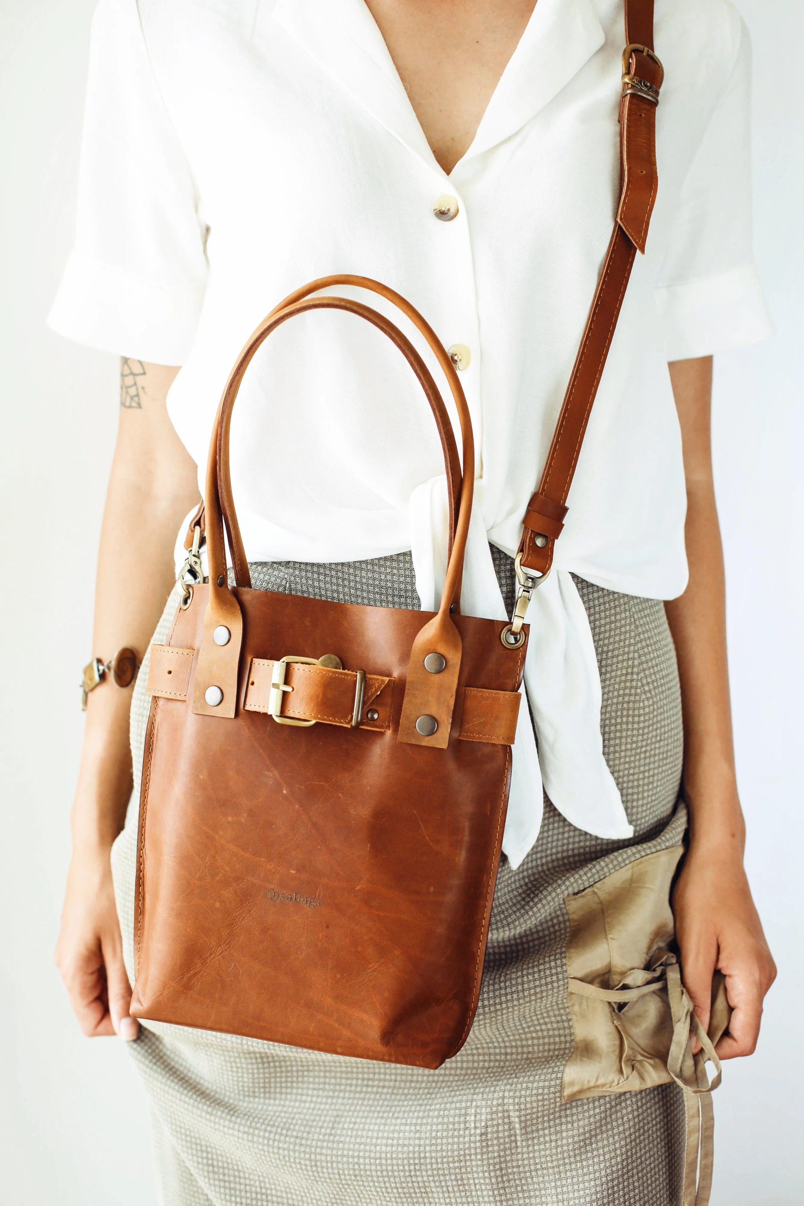 Small Brown Leather Handbag