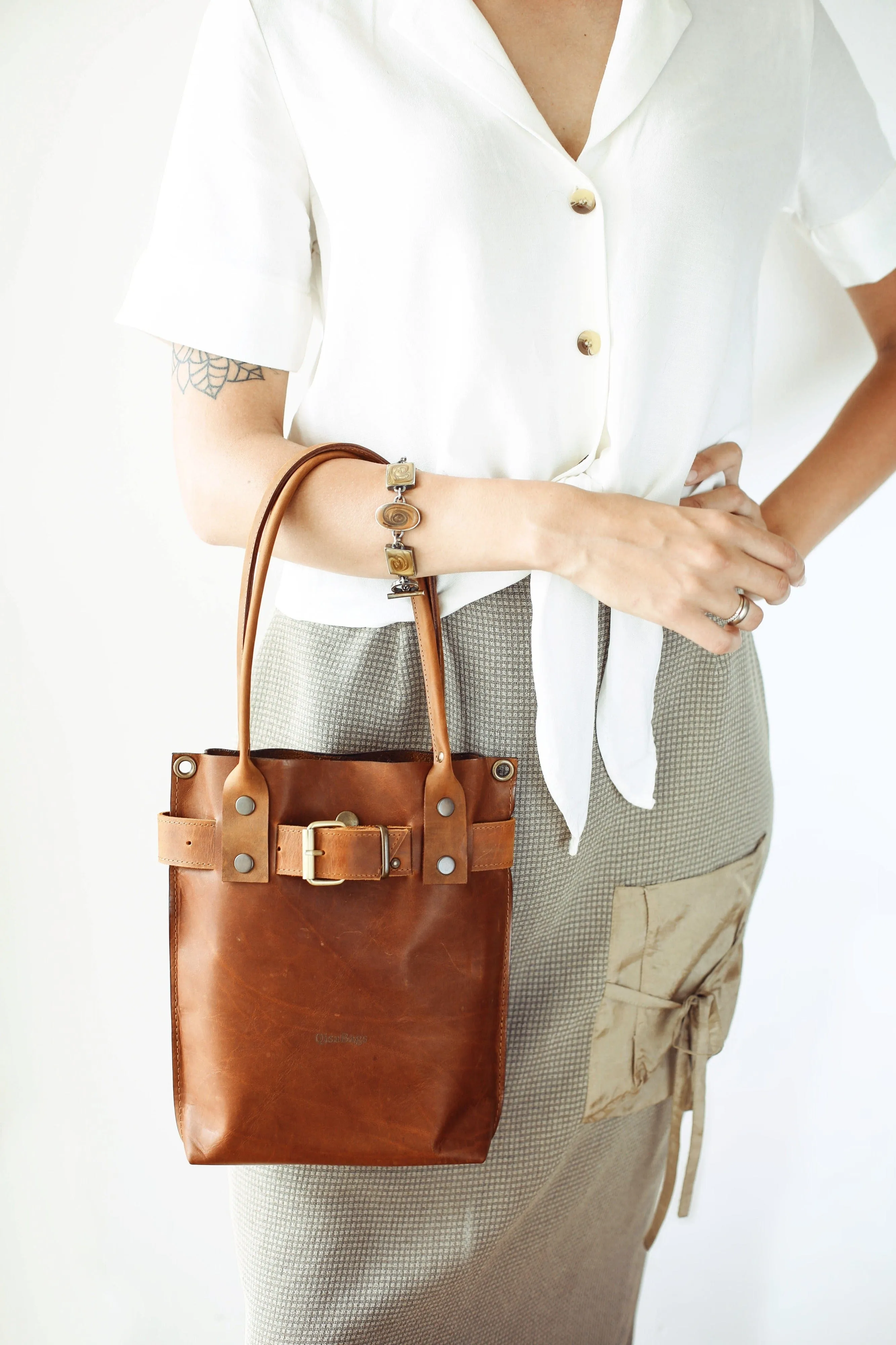 Small Brown Leather Handbag