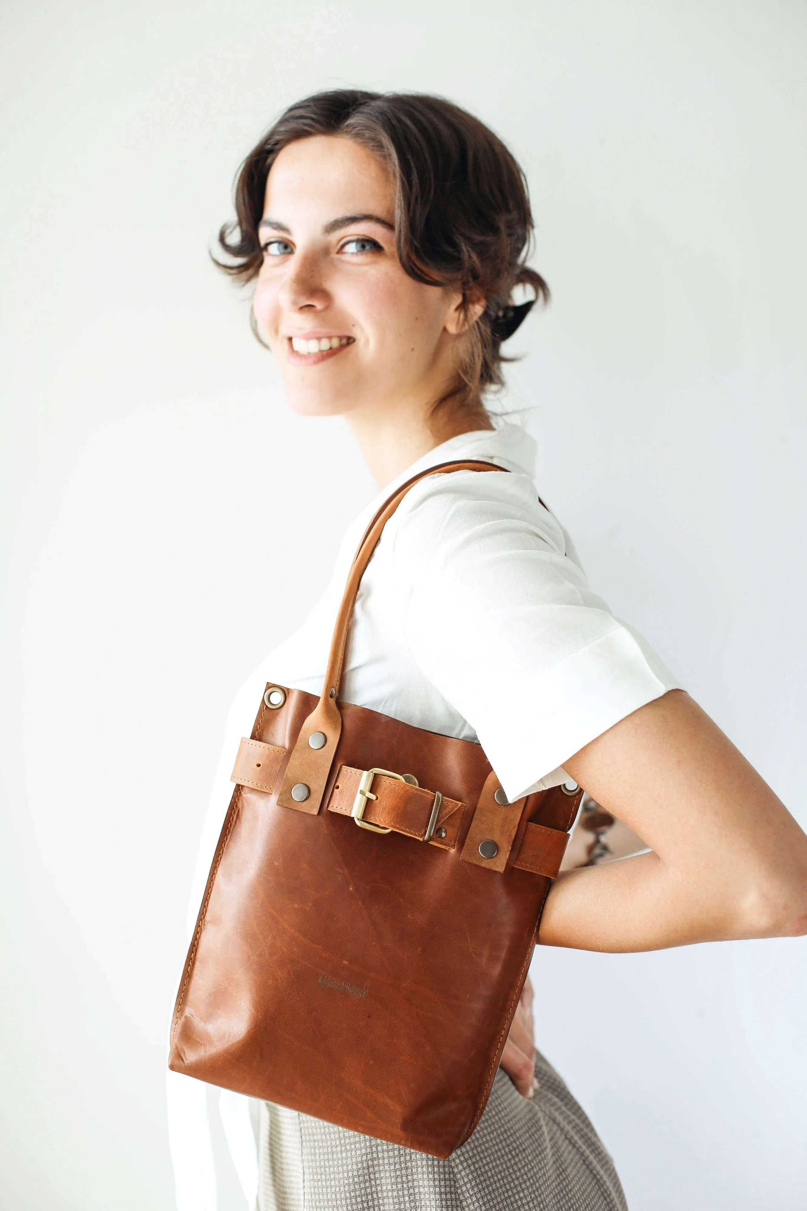 Small Brown Leather Handbag