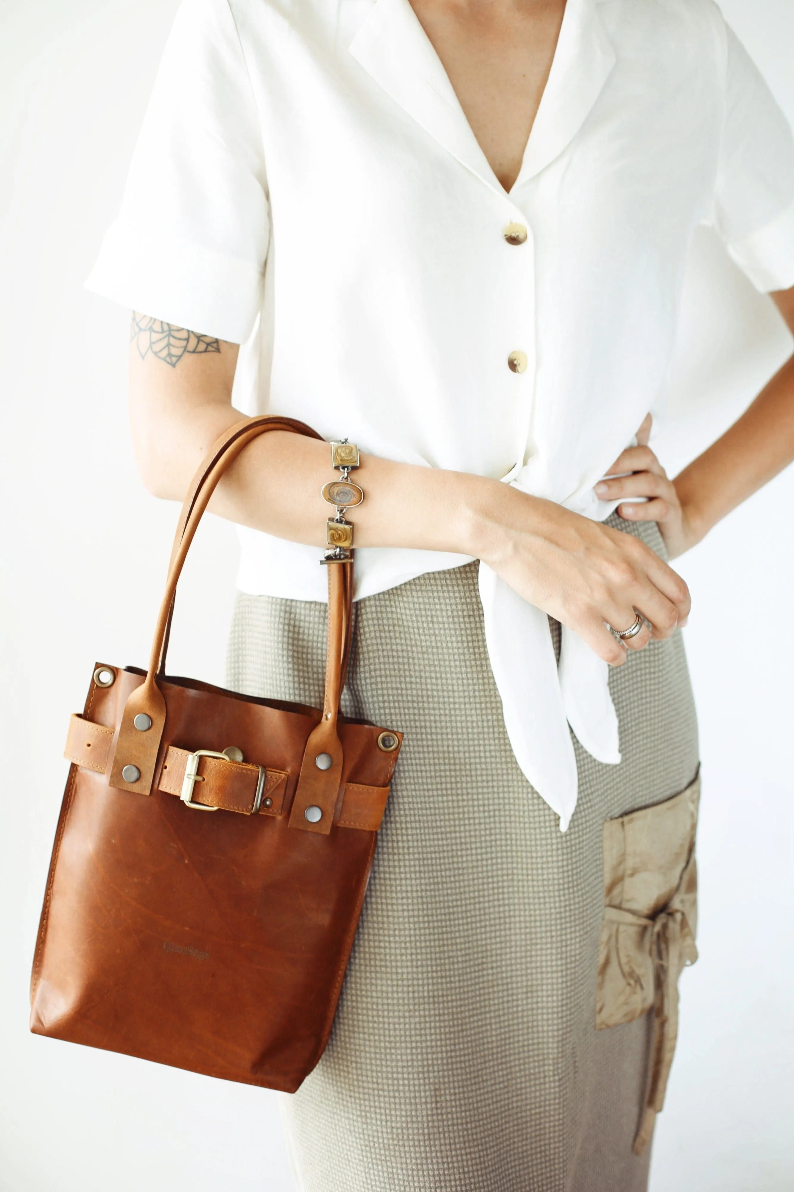 Small Brown Leather Handbag