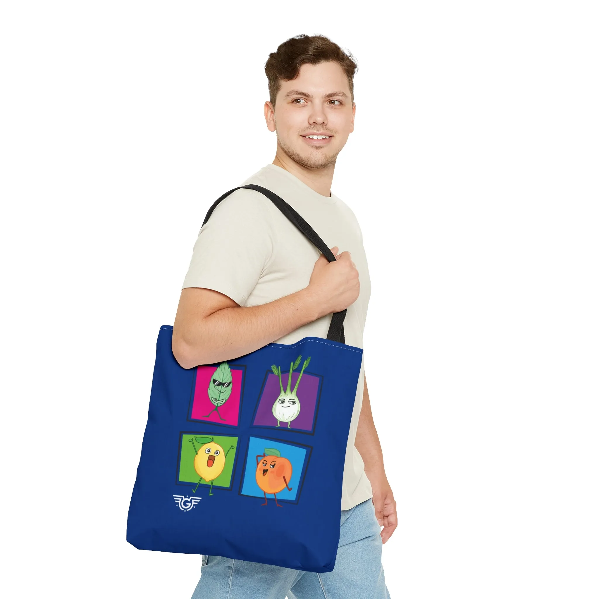 Square Meal Tote (Blue, 3 sizes)