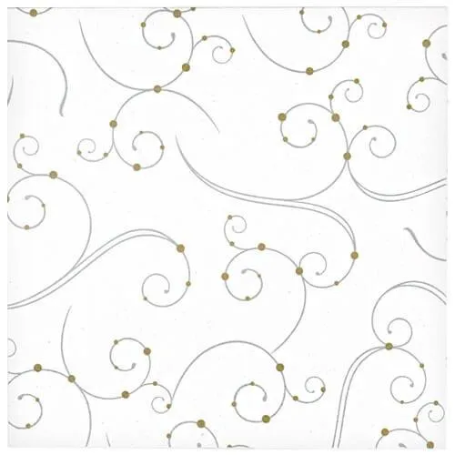 Swirls and Pearls Deluxe Paper Square Dinnerware