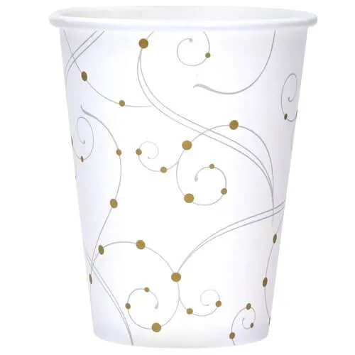 Swirls and Pearls Deluxe Paper Square Dinnerware