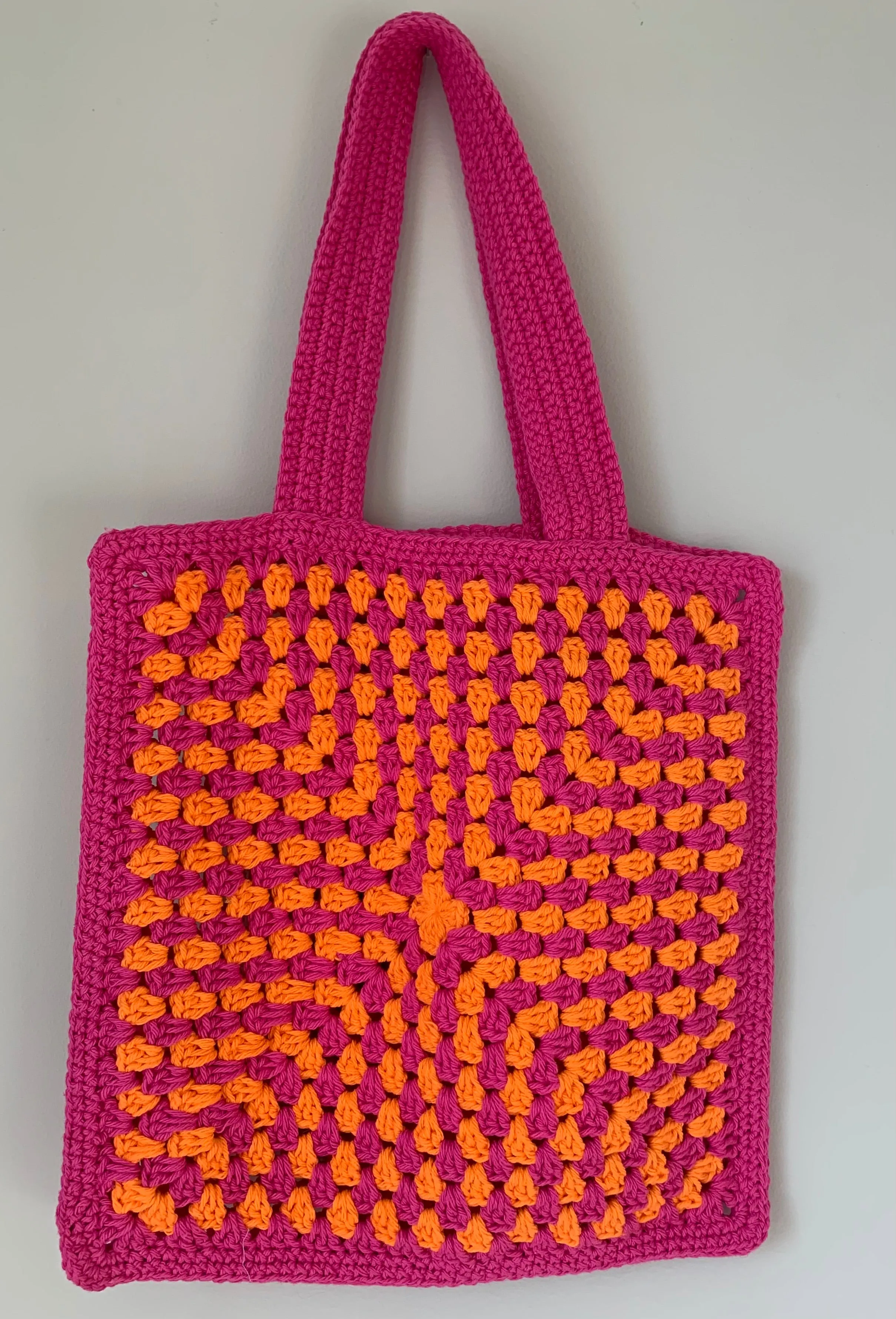 “The Amena” Pink & Orange Tote Bag