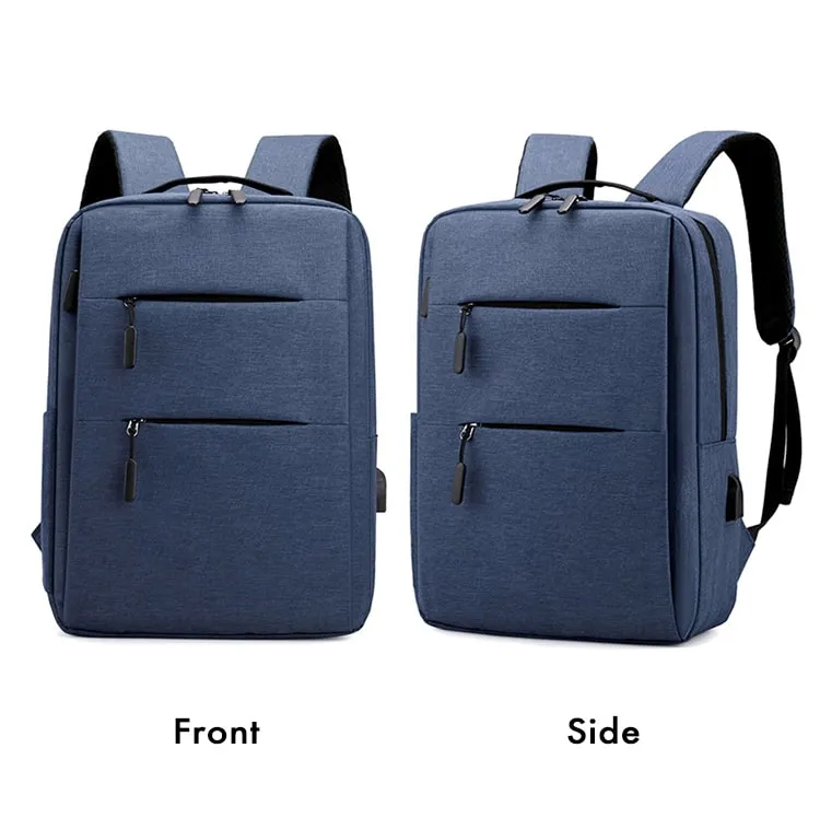 USB Charging Double Shoulder Backpack | Navy