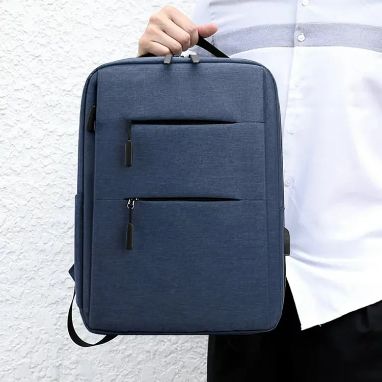 USB Charging Double Shoulder Backpack | Navy