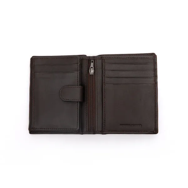 Versatile Coin Pocket Vertical Wallet-Brown