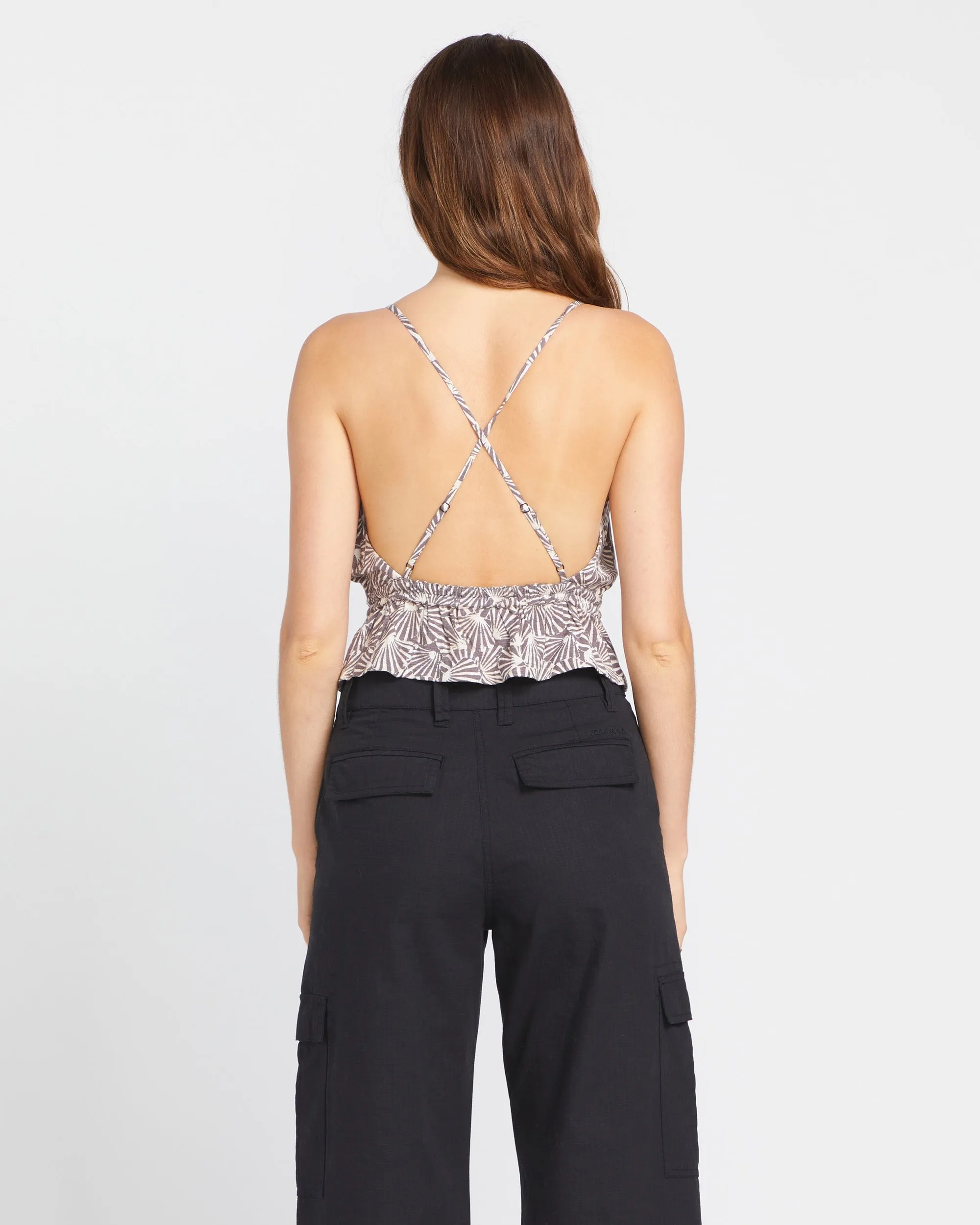 Wat Tha Shell Cami Top - Dark Grey