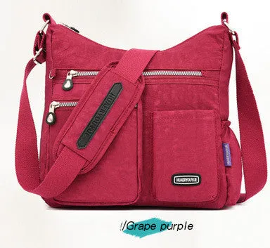 Water-Repellent Women's Messenger Bag – Fashionable Nylon Cloth for Every Occasion