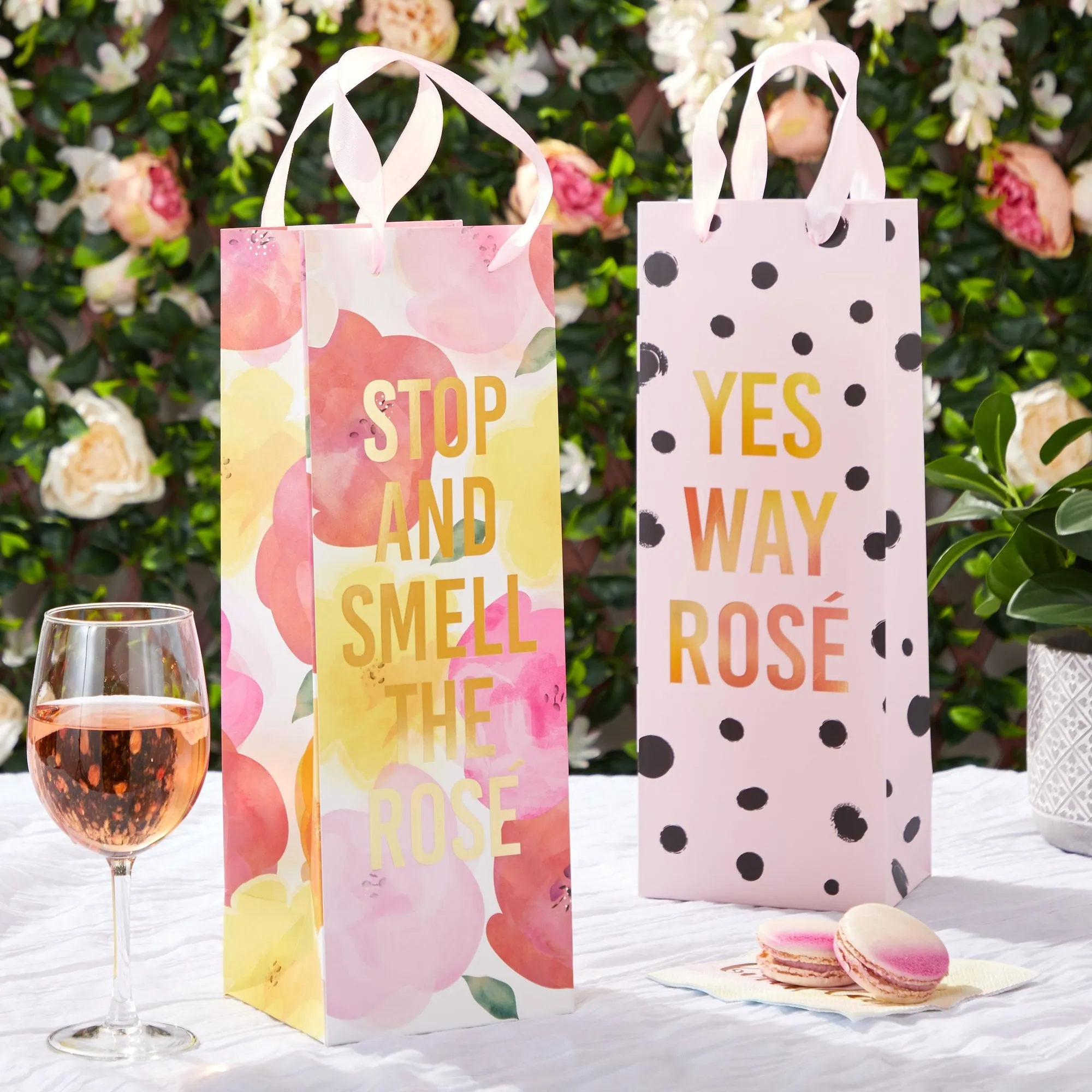 Wine Bottle Gift Bags for Bachelorette, Wedding, Birthday Party, 4 Designs (12 Pack)